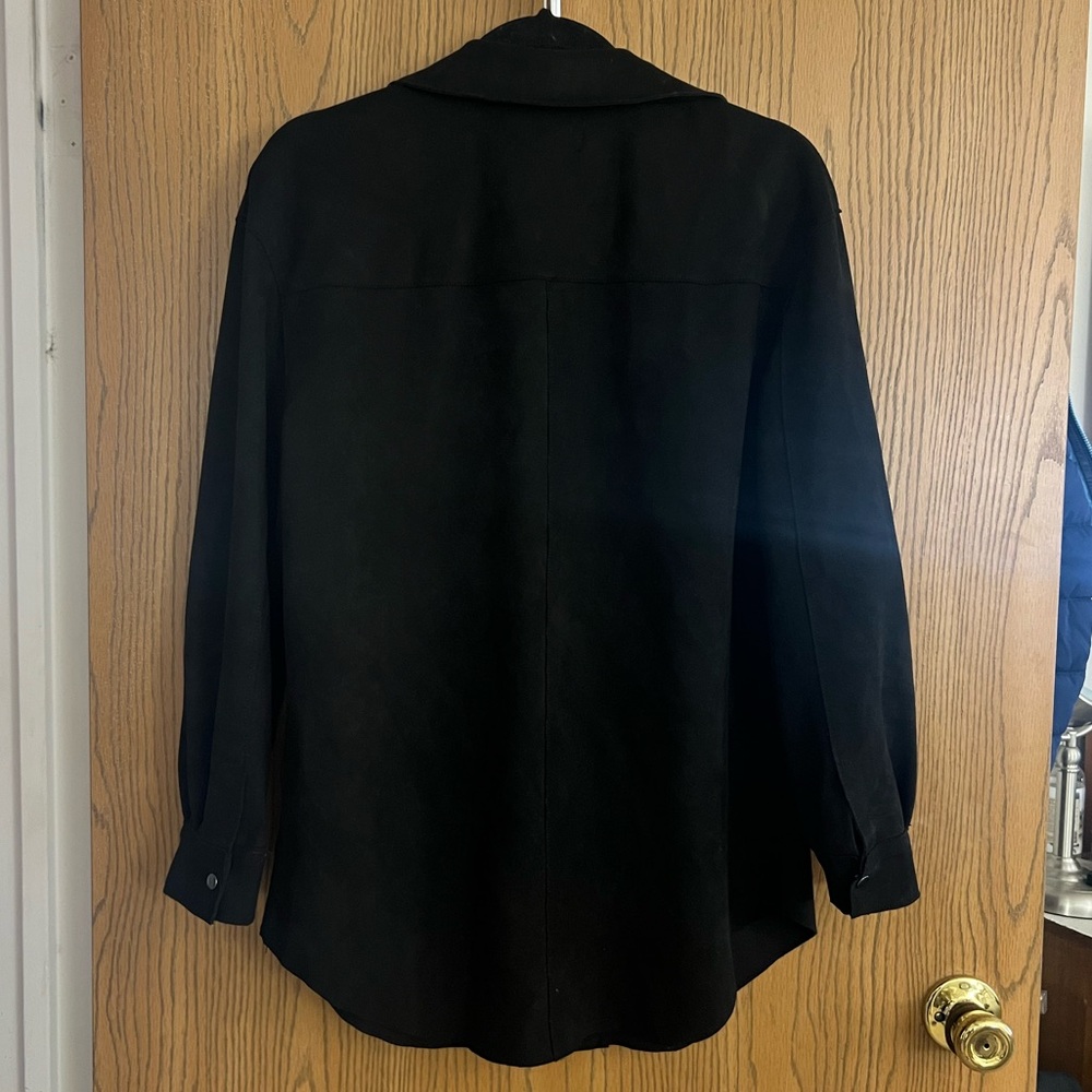 Black Suede Shacket - Picture 2 of 2